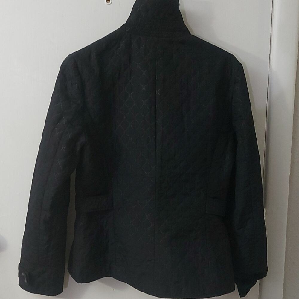 Zara Basic Black Button Down Quilted Jacket M Qui… - image 4